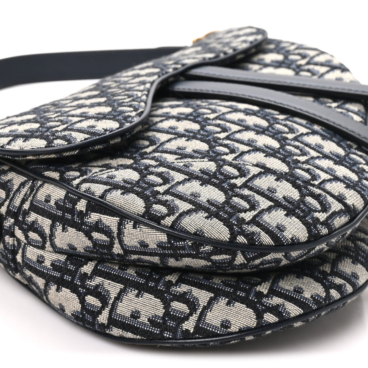 Christian Dior Oblique Saddle Bag Blue 9 of 10