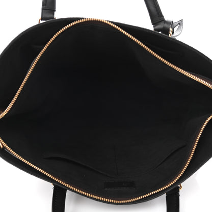 Louis Vuitton Monogram Flower Zipped Tote MM Black 5 of 10