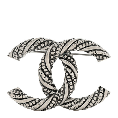 Chanel Ruthenium Twisted CC Brooch 1 of 4