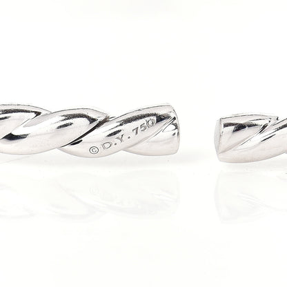 David Yurman 18K White Gold Diamond 3.5mm Paveflex Single Row Bracelet 4 of 4
