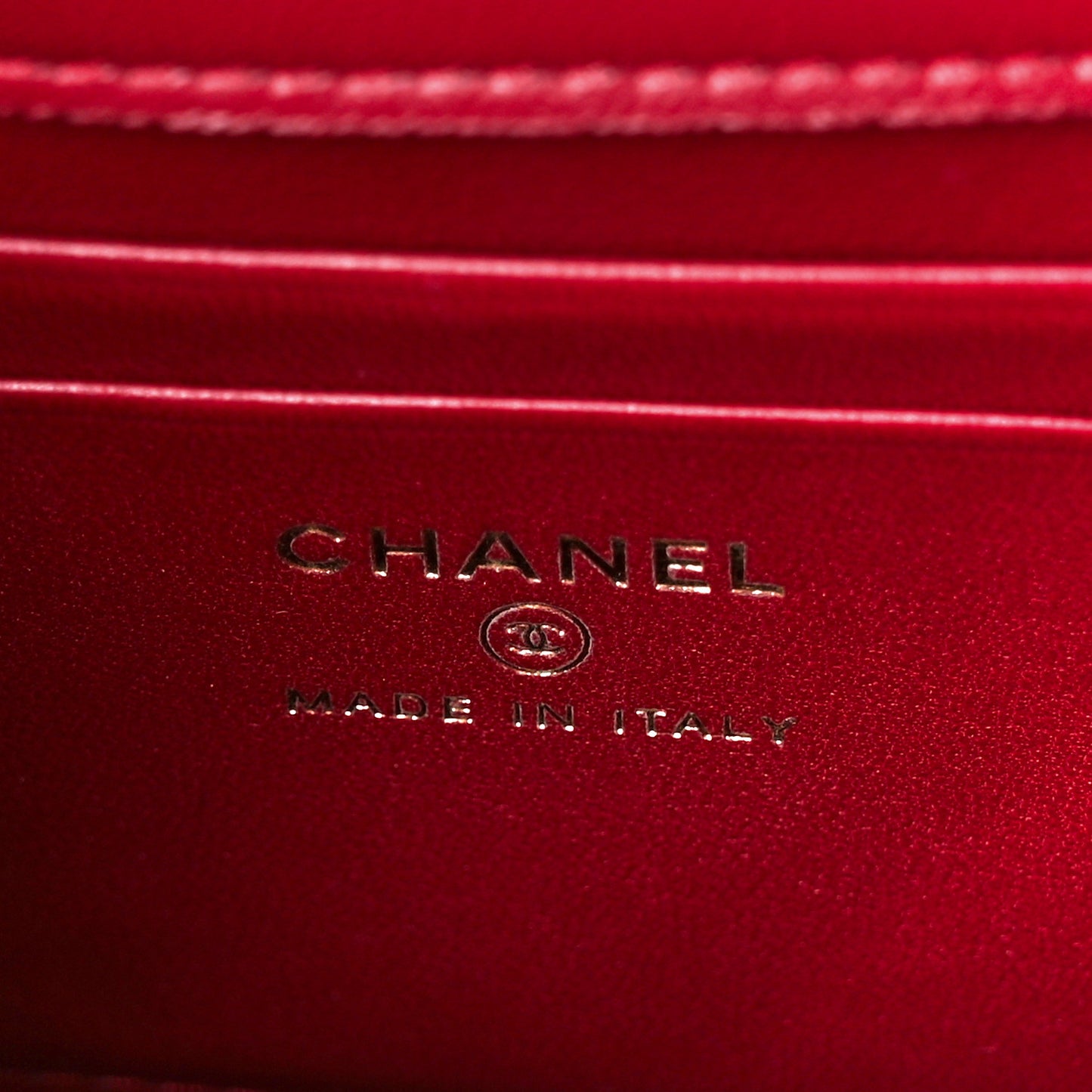 Lambskin Enamel Quilted Top Handle Flap With Chain Red