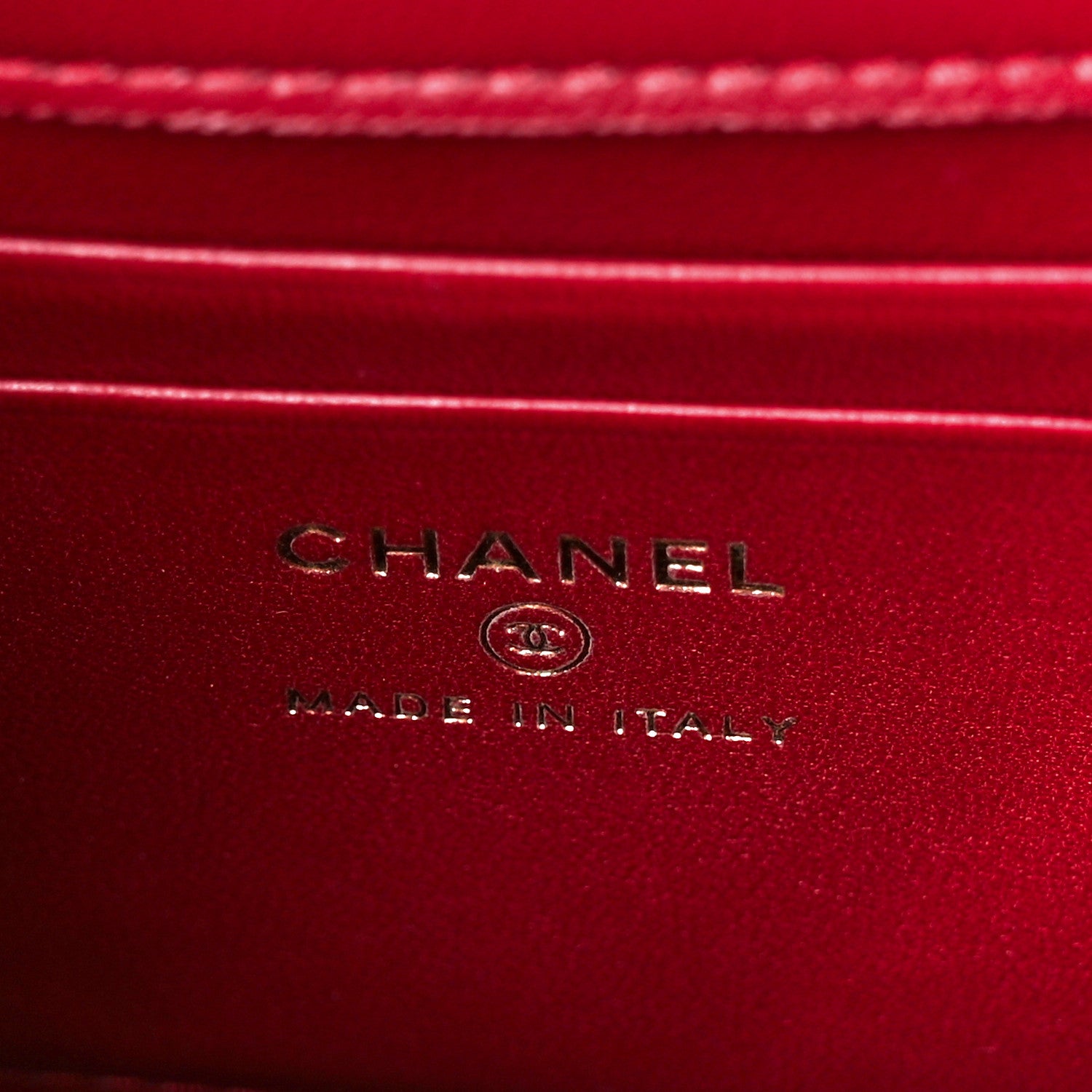Chanel Lambskin Enamel Quilted Top Handle Flap With Chain Red 7 of 12