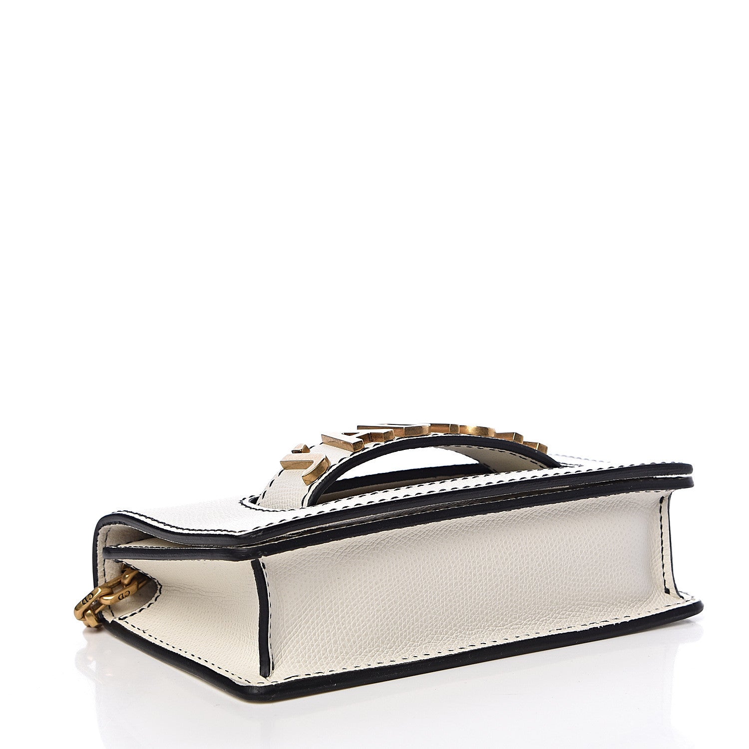 Christian Dior Grained Calfskin Mini J'Adior Chain Flap Bag Off White 4 of 10
