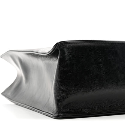Chanel Shiny Aged Calfskin Shopping Bag Black 9 of 10