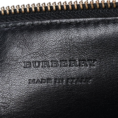 Burberry Nylon Calfskin Camouflage Check Crossbody Clutch Black 6 of 7