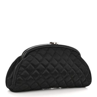 Chanel Satin Quilted Timeless Clutch Black 3 of 10
