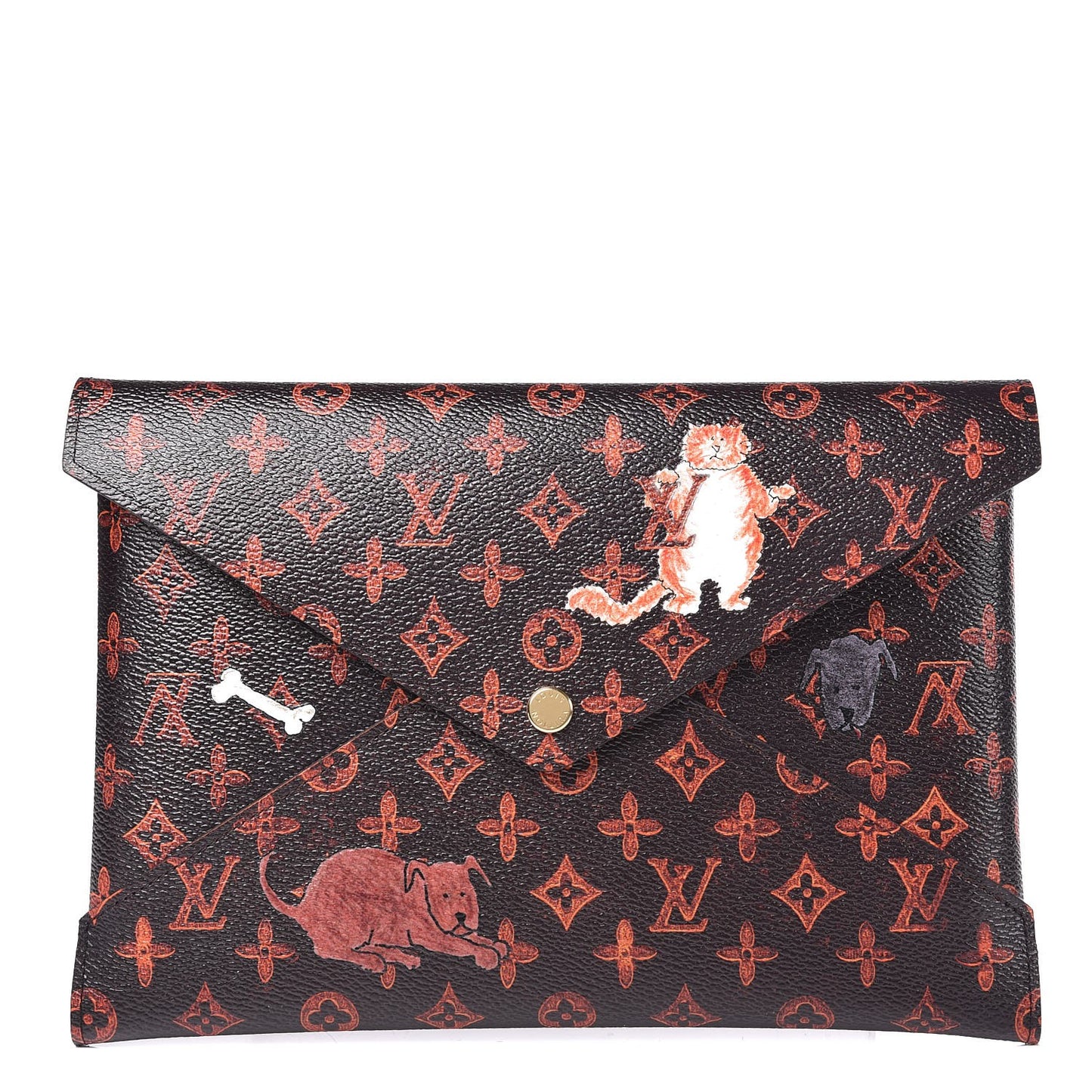 Catogram Kirigami Pochette Set Marron White Black
