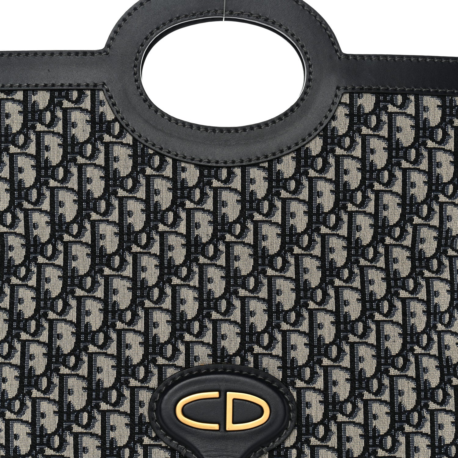 Christian Dior Oblique Fold Over Clutch Blue 8 of 10