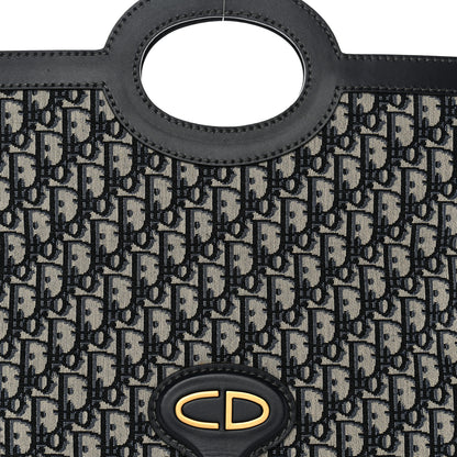 Christian Dior Oblique Fold Over Clutch Blue 8 of 10