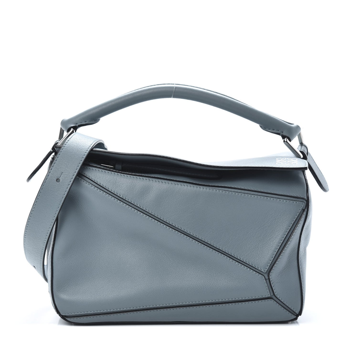 Calfskin Small Puzzle Bag Stone Blue