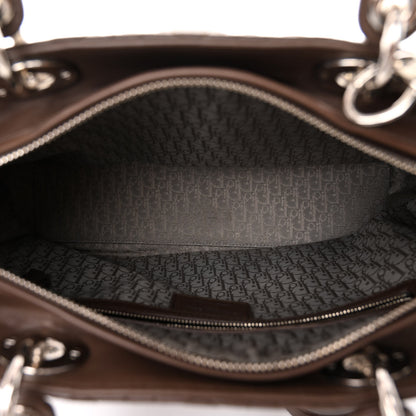 Christian Dior Lambskin Cannage Large Lady Dior Brown 5 of 9