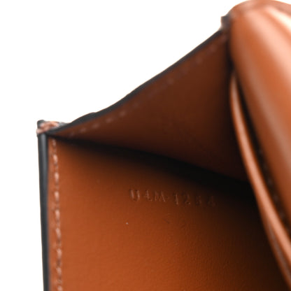 Celine Triomphe Canvas Calfskin Flap Card Holder Tan 7 of 8