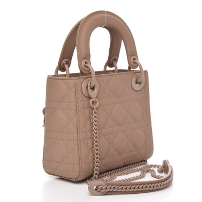 Christian Dior Ultra Matte Calfskin Cannage Mini Lady Dior Light Beige 3 of 10
