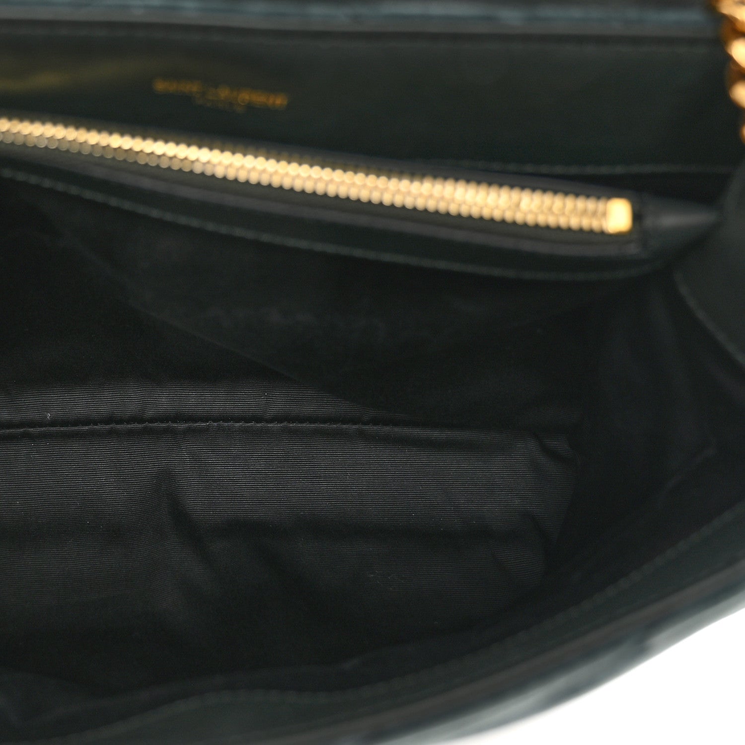 Saint Laurent Suede Y Quilted Monogram Medium Loulou Chain Satchel 6 of 11