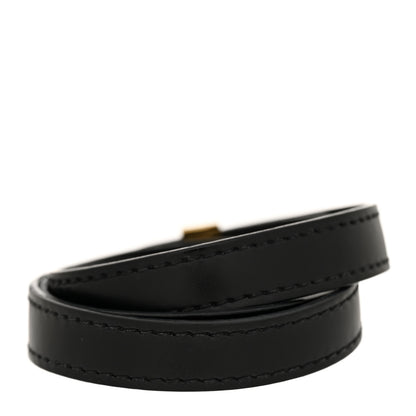 Louis Vuitton Leather Double Wrap Bracelet Black 3 of 8