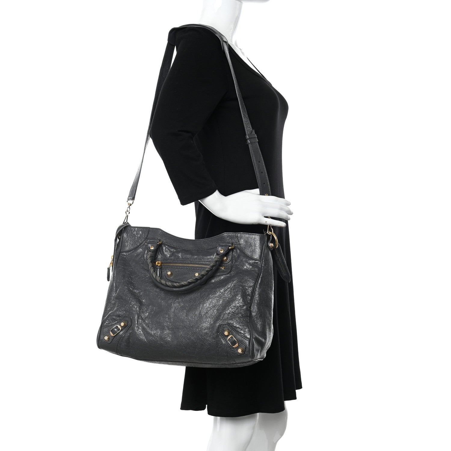 Balenciaga Agneau Giant 12 Gold Hardware Velo Gris Fossile Anthracite 2 of 11