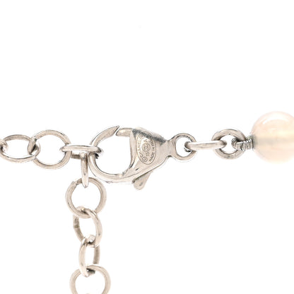 Chanel Crystal Beaded Star CC Long Necklace Silver 5 of 6