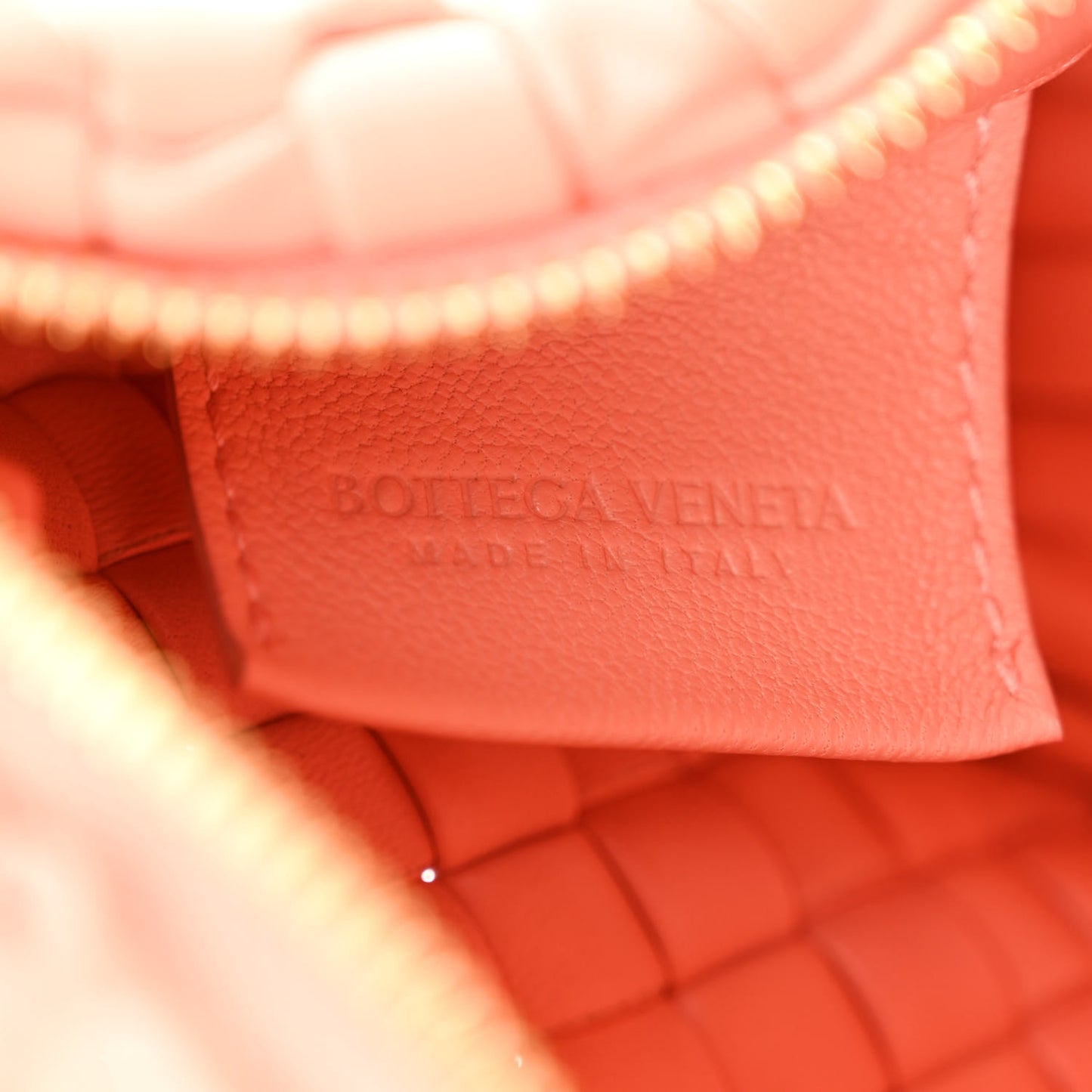 Lambskin Padded Intrecciato Mini Jodie Peachy