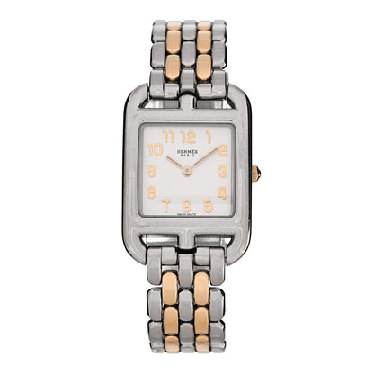 Hermes Stainless Steel 18K Yellow Gold 23mm Cape Cod Quartz Watch 1 of 5