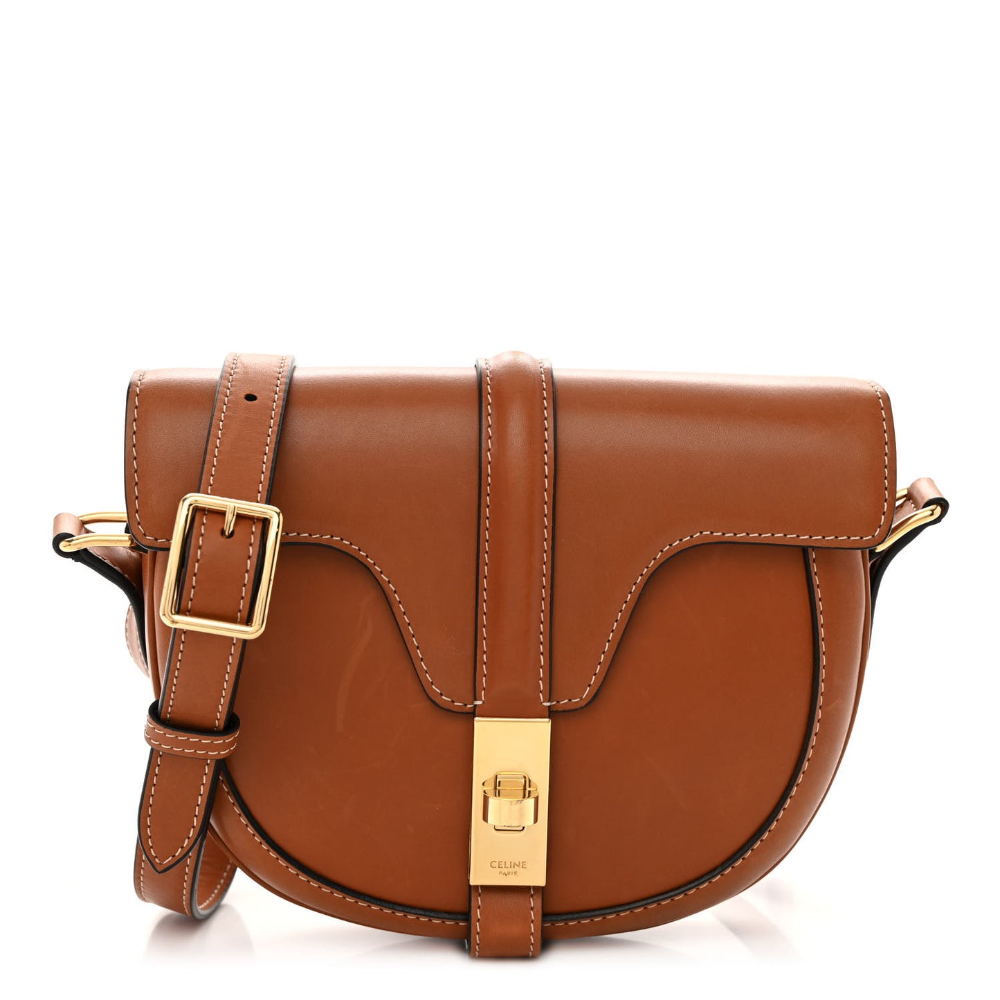 Natural Calfskin Besace Small 16 Tan