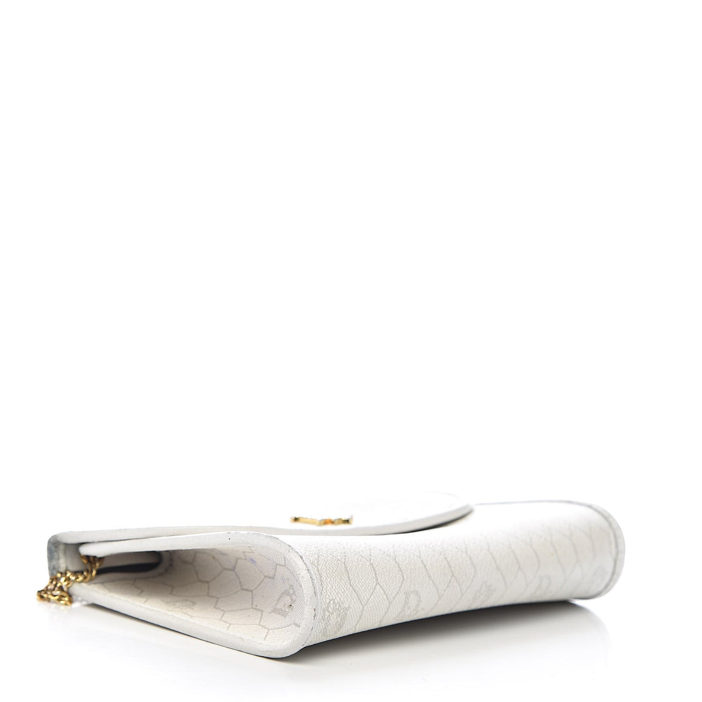 Monogram Chain Flap White