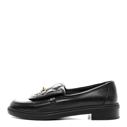 Chanel Lambskin Quilted CC Turnlock Loafers 40 Black 1 of 8