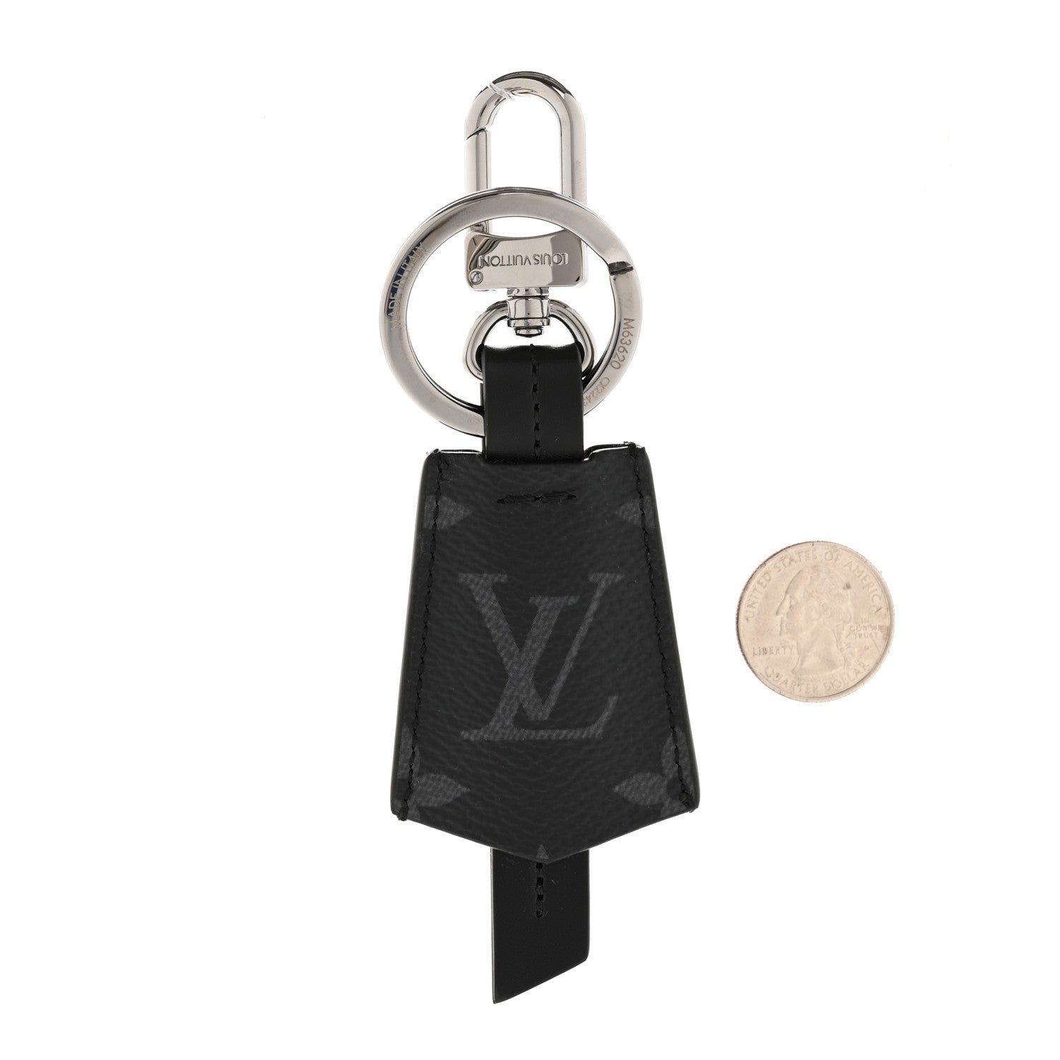 Louis Vuitton Monogram Eclipse Clochette Bag Charm Key Holder 2 of 5