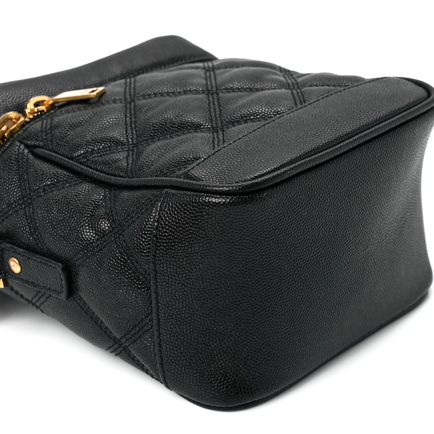 Grain de Poudre Quilted 80's Vanity Bag Black