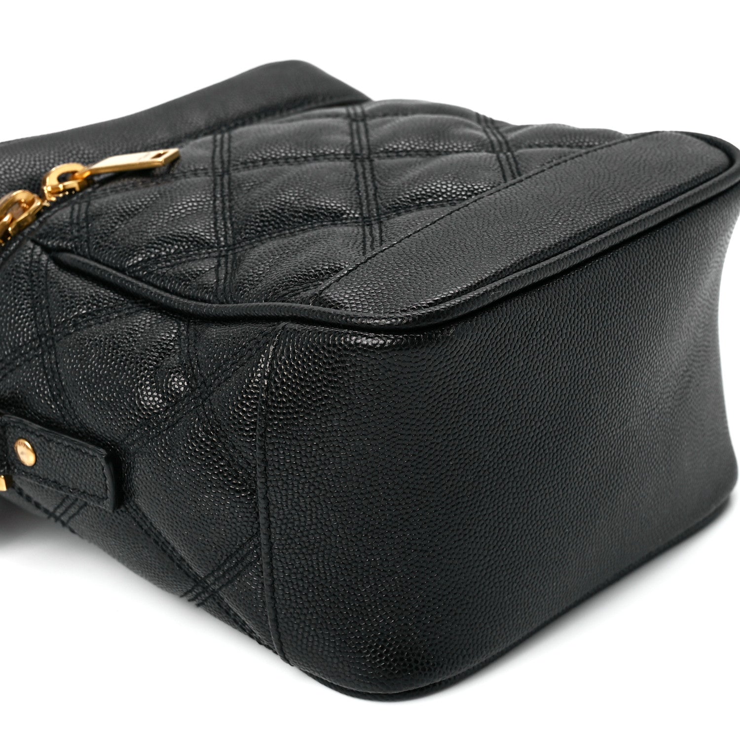 Saint Laurent Grain de Poudre Quilted 80's Vanity Bag Black 10 of 11