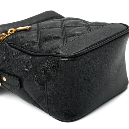 Saint Laurent Grain de Poudre Quilted 80's Vanity Bag Black 10 of 11