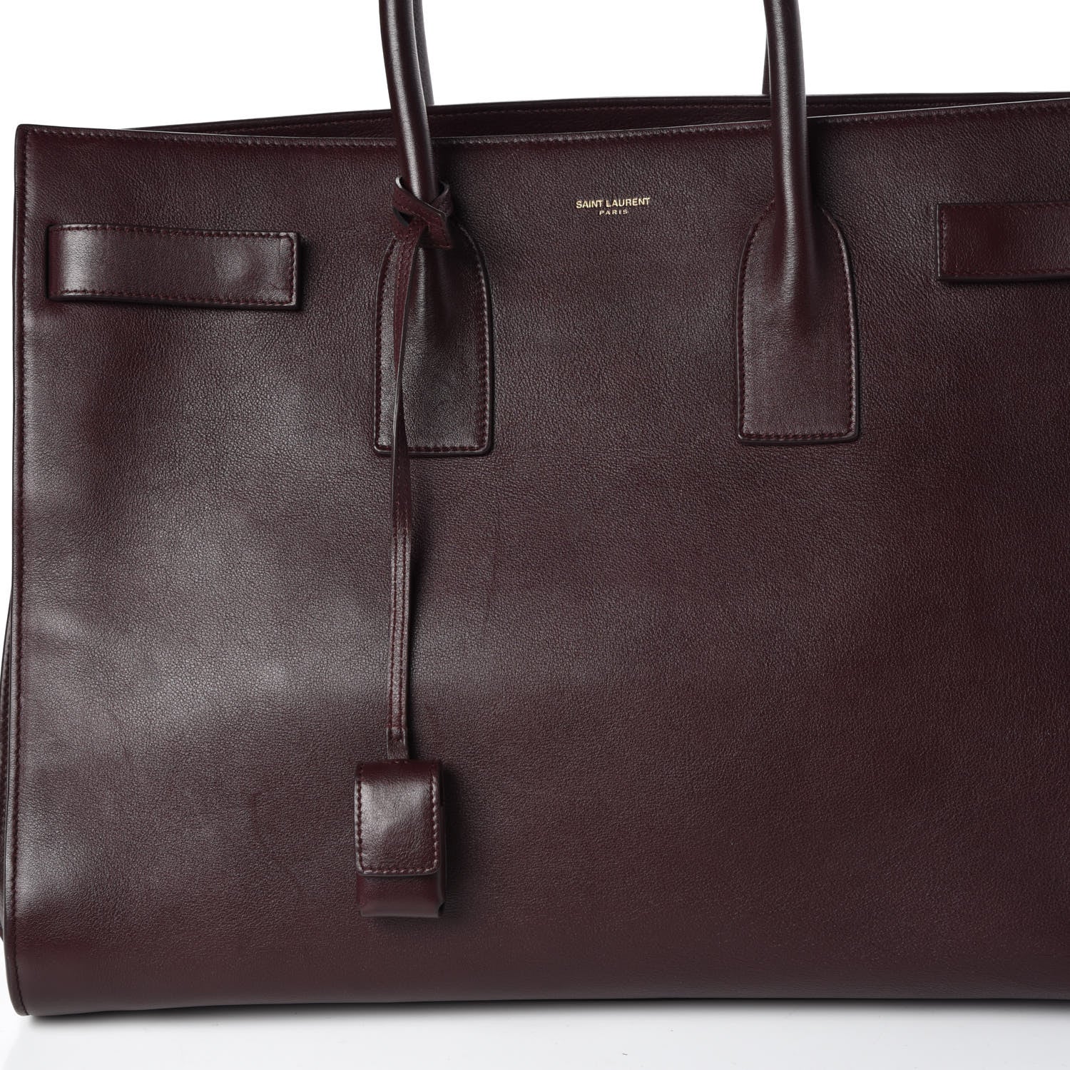 Saint Laurent Calfskin Large Sac De Jour Carryall Bordeaux 25 of 26