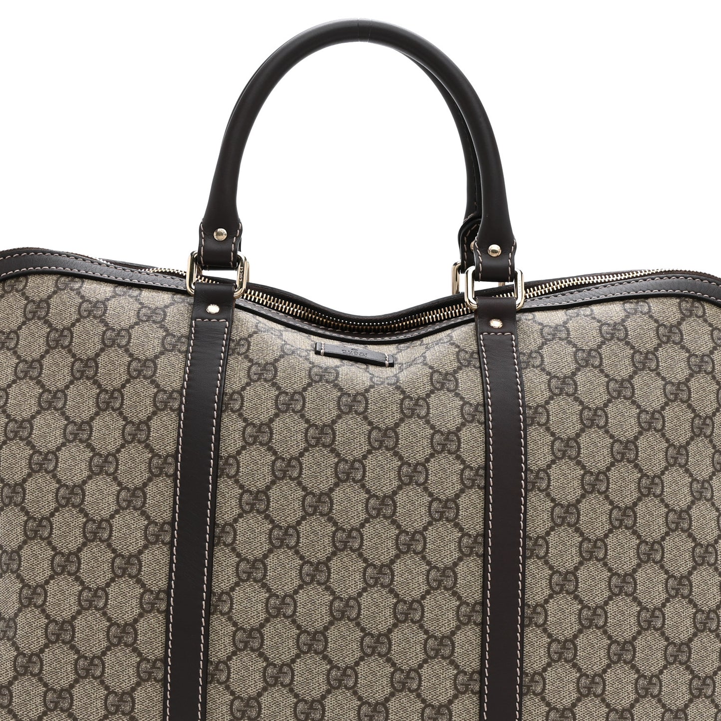 GG Plus Monogram Travel Bag Dark Brown