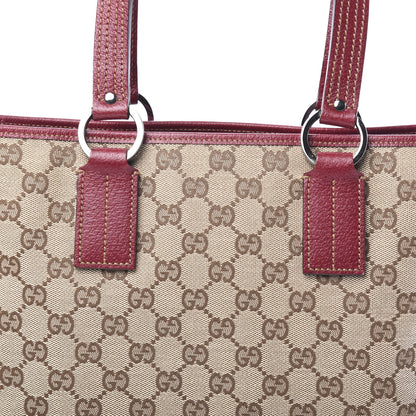 Gucci Monogram Medium Tote Red 9 of 9