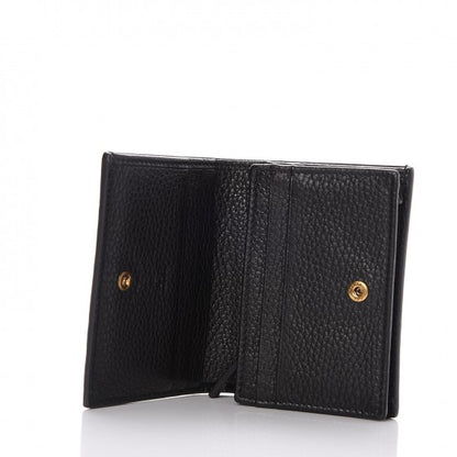 Gucci Pebbled Calfskin Animalier Card Case Black 5 of 8