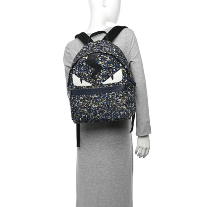 Fendi Nylon Vitello Elite Flamingo Granite Lightning Monster Eyes Backpack  Military Lavagna Multicolor 4 of 31