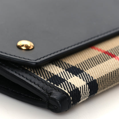 Burberry Calfskin Vintage Check Phone Pocket Crossbody Archive Beige Black 8 of 9