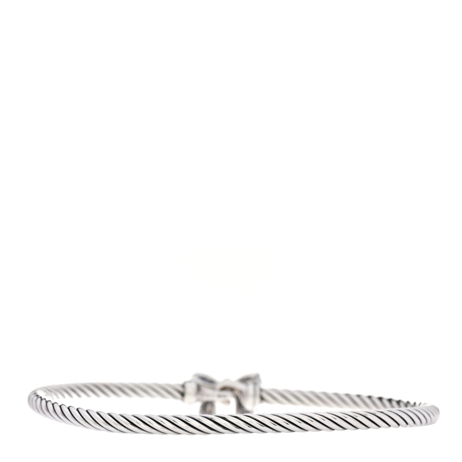 David Yurman Sterling Silver 18K Yellow Gold Bow Cable Collectibles Bracelet 2 of 3