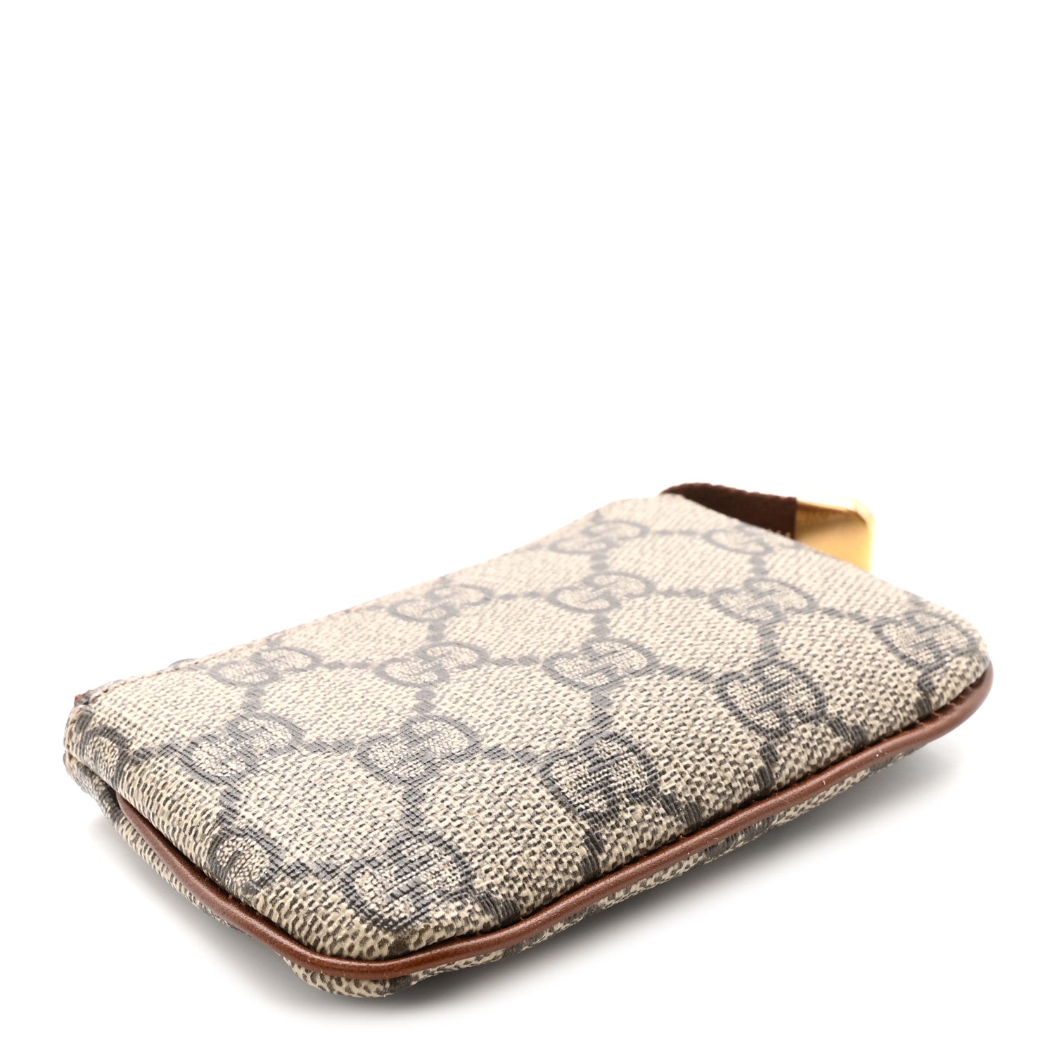 Gucci GG Supreme Monogram Key Case Beige Ebony Cuir 4 of 7