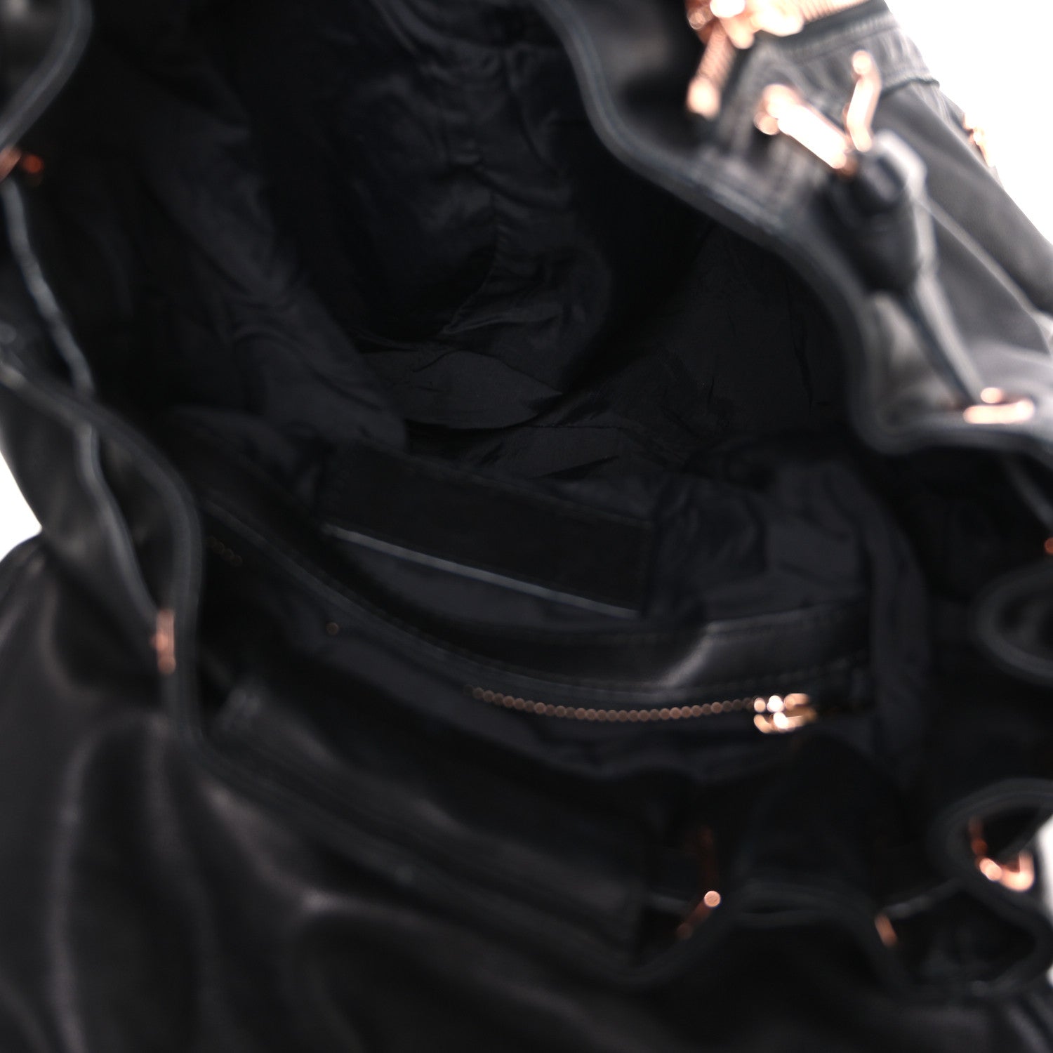 Alexander Wang Lambskin Marti Backpack Bag Washed Black Rose Gold Hardware 4 of 8