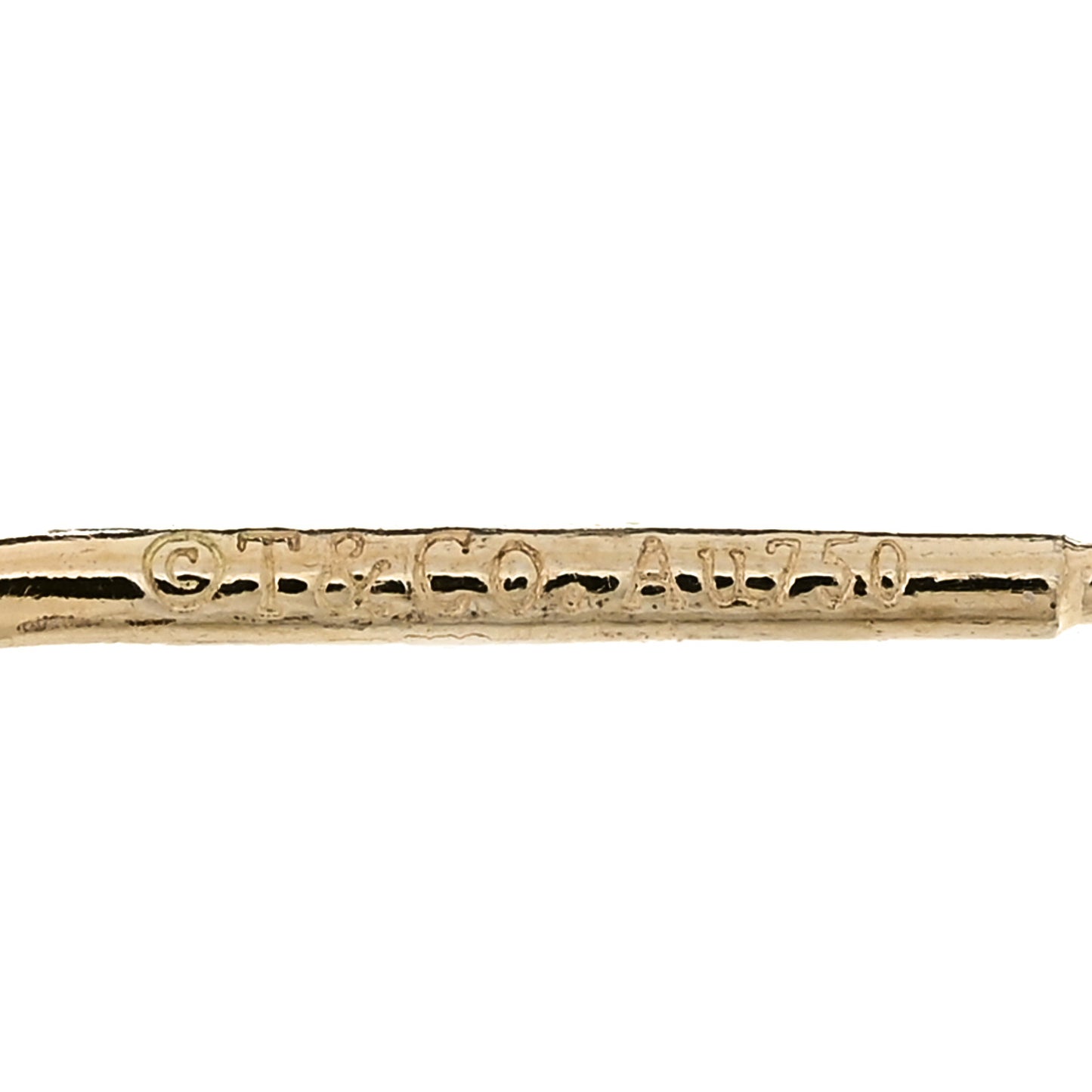 18K Yellow Gold Diamond T Smile Earrings