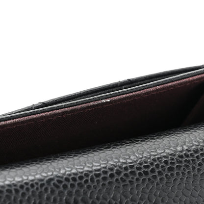 Chanel Caviar Quilted Flap Card Holder Wallet Black 11 of 13