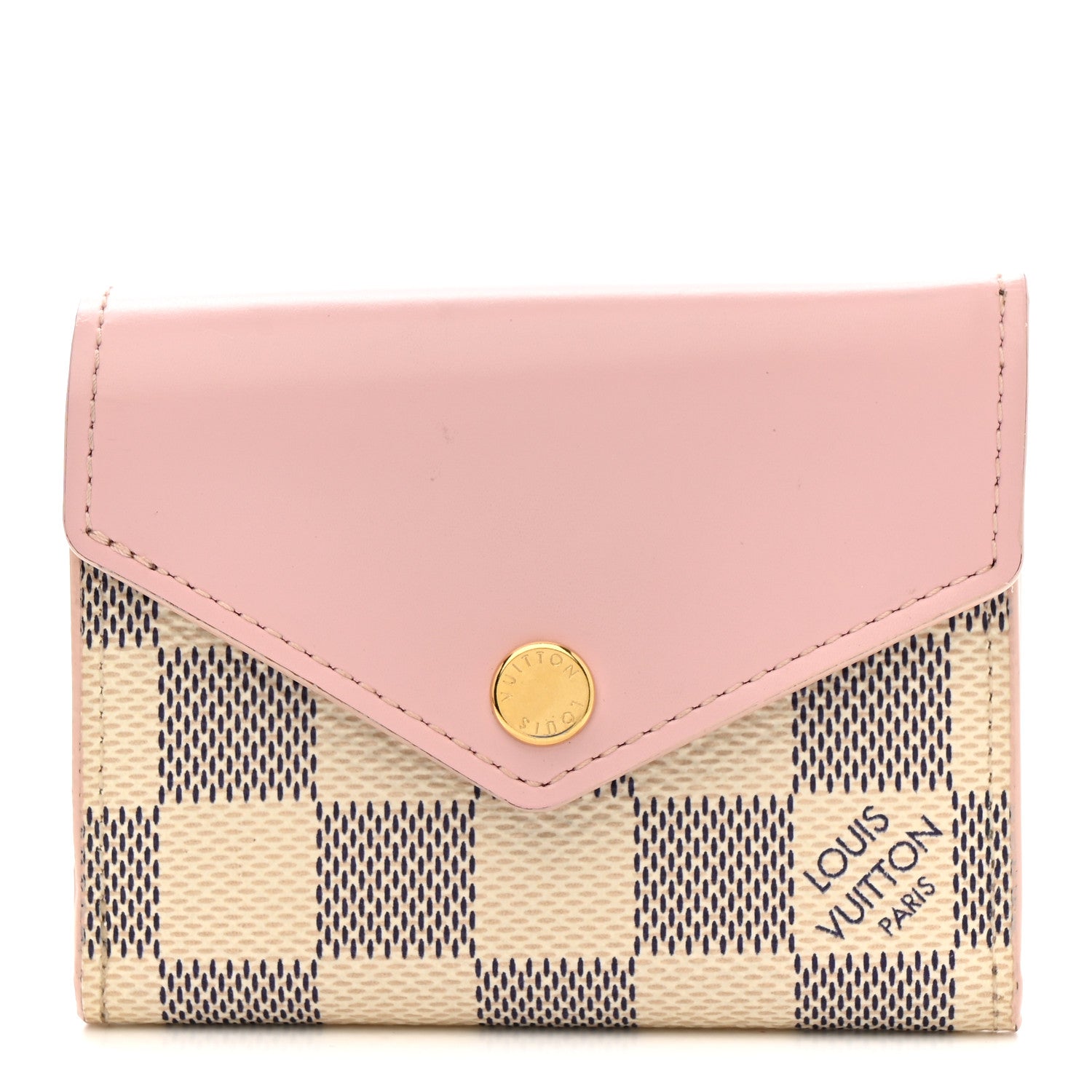 Louis Vuitton Damier Azur Zoe Wallet Rose Ballerine 1 of 10