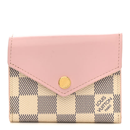Louis Vuitton Damier Azur Zoe Wallet Rose Ballerine 1 of 10