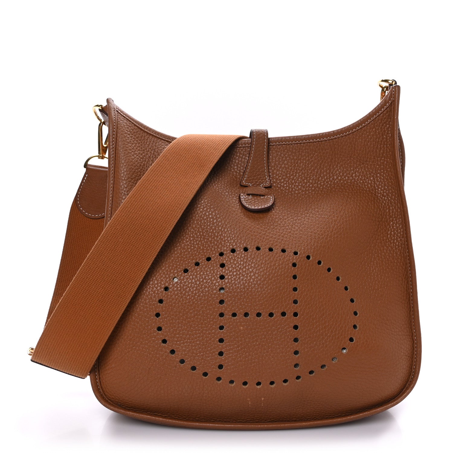 Hermes Taurillon Clemence Evelyne III PM Gold 1 of 11
