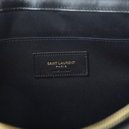 Saint Laurent Calfskin Matelasse Chevron Monogram Document Holder Black 6 of 7