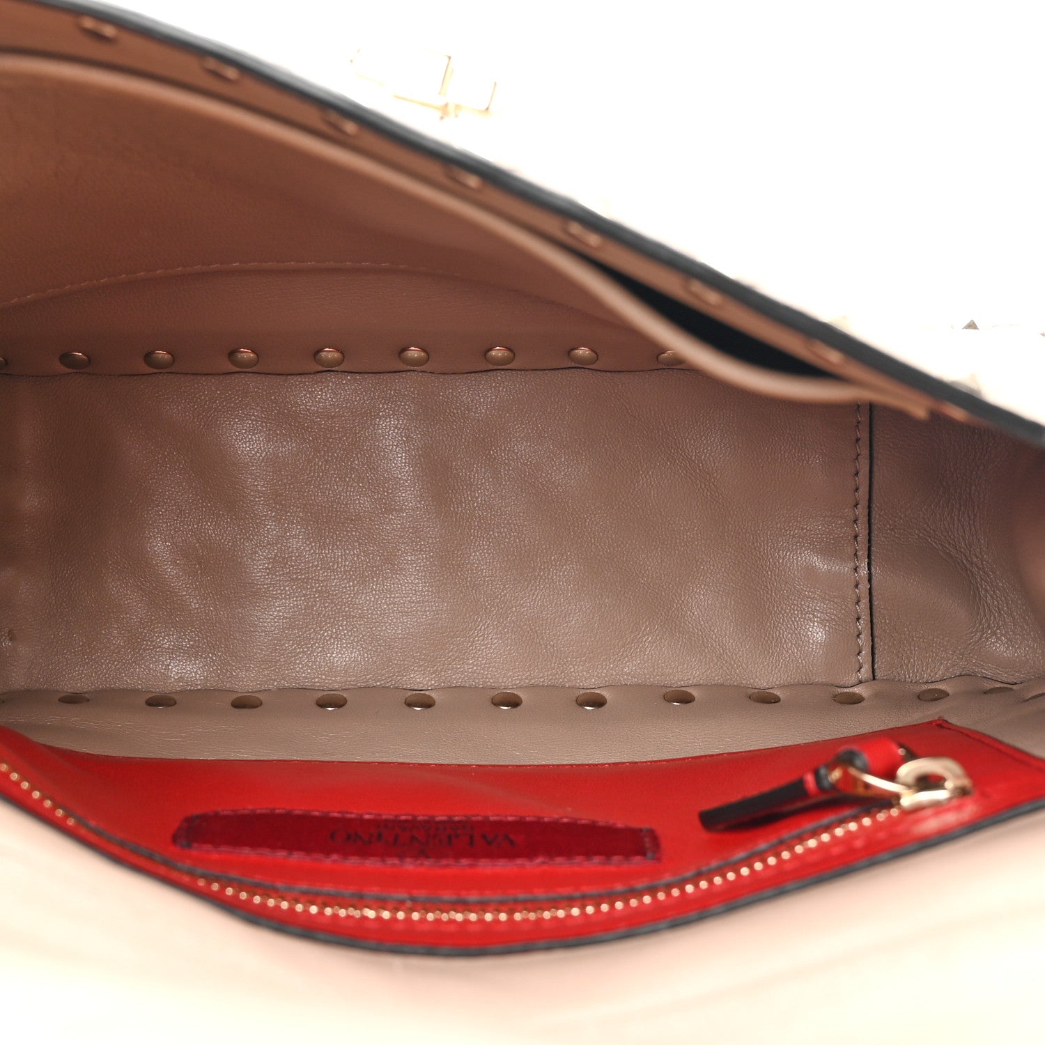 Valentino Garavani Nappa Medium Rockstud Spike Shoulder Bag Poudre 5 of 12