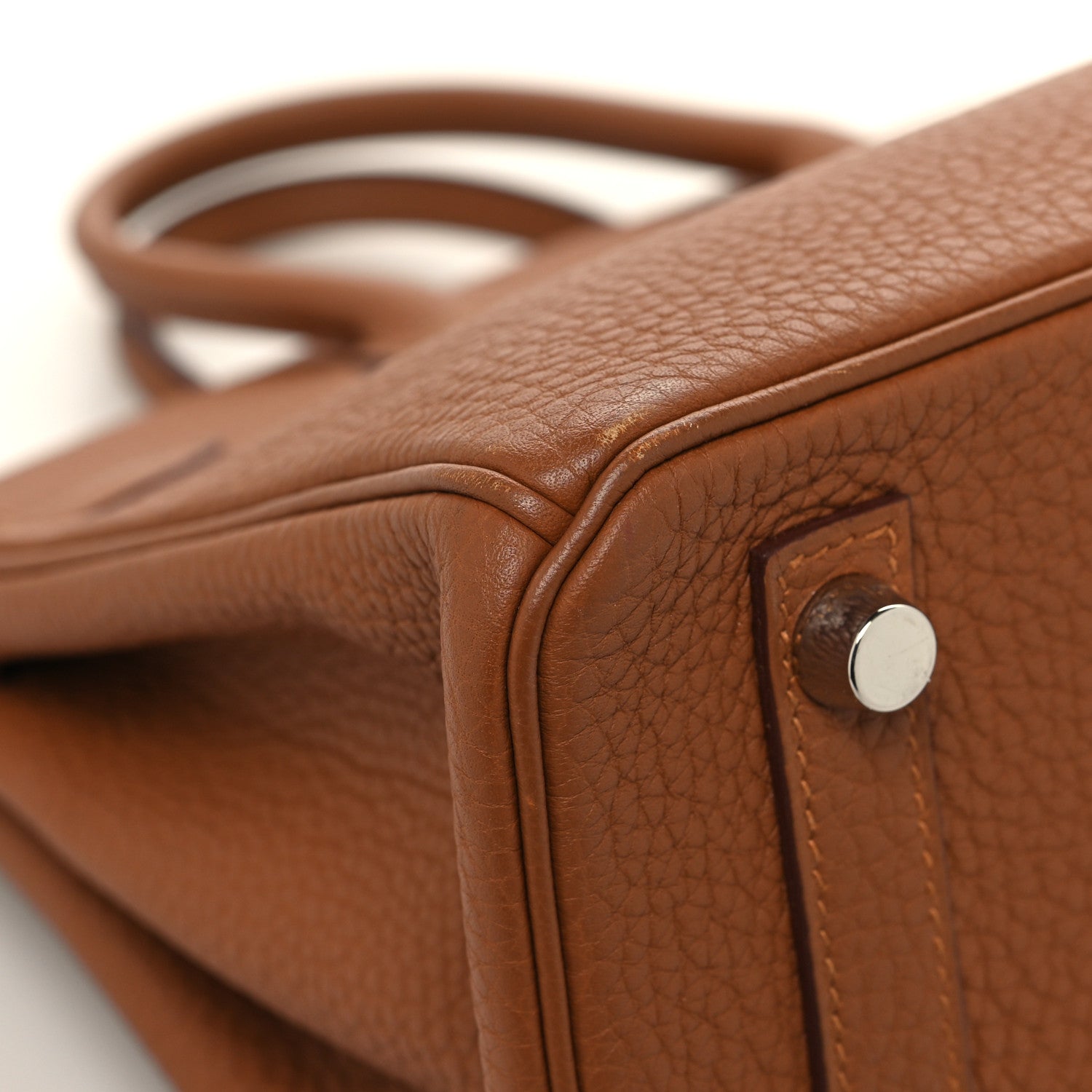 Hermes Togo Swift Officier Birkin 25 Gold Ambre 11 of 13
