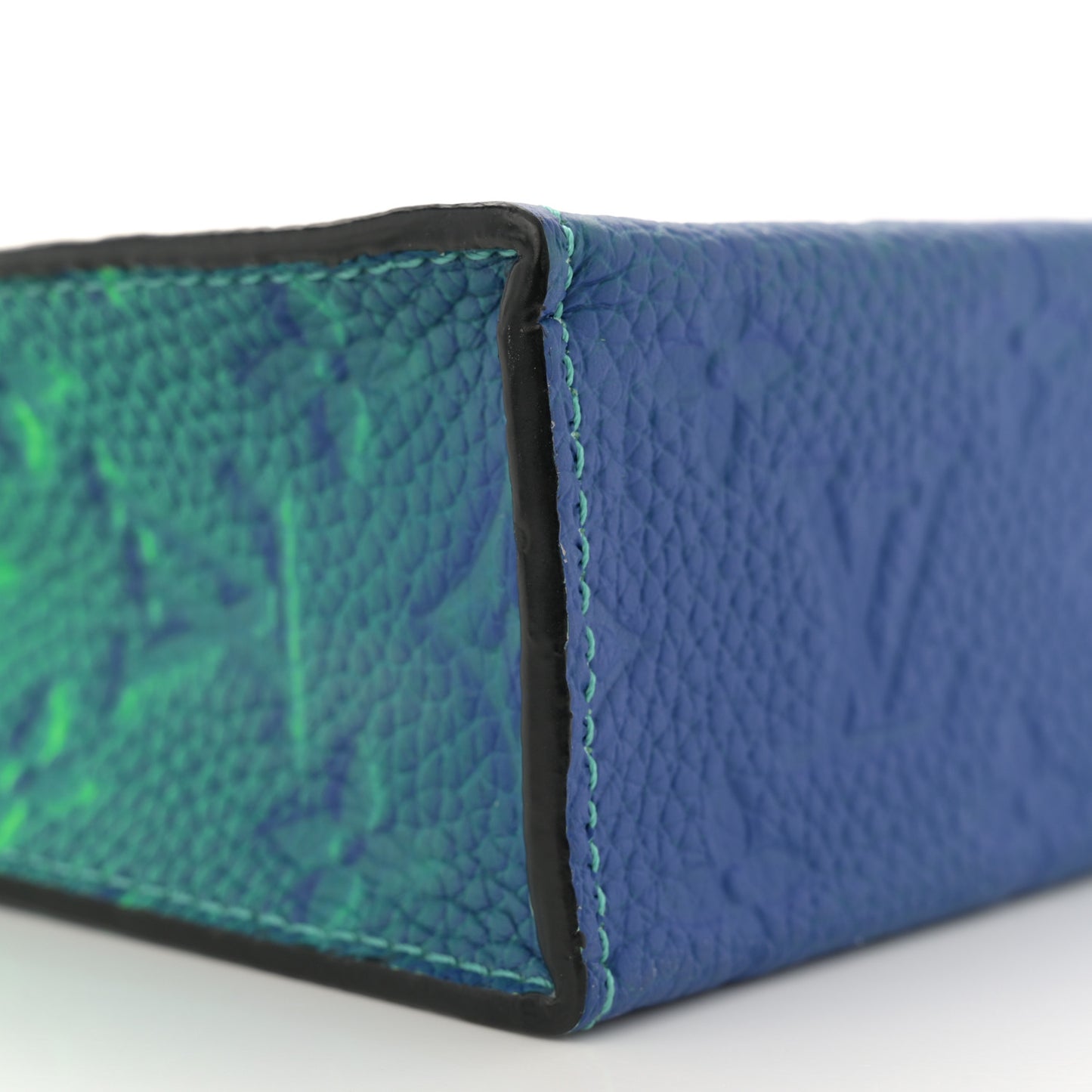 Taurillon Illusion Sac Plat XS Bleu Vert