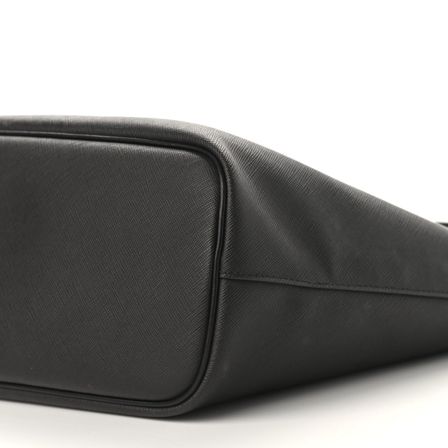 Textured Coated Canvas Rottweiler Pint Large Antigona Tote Black