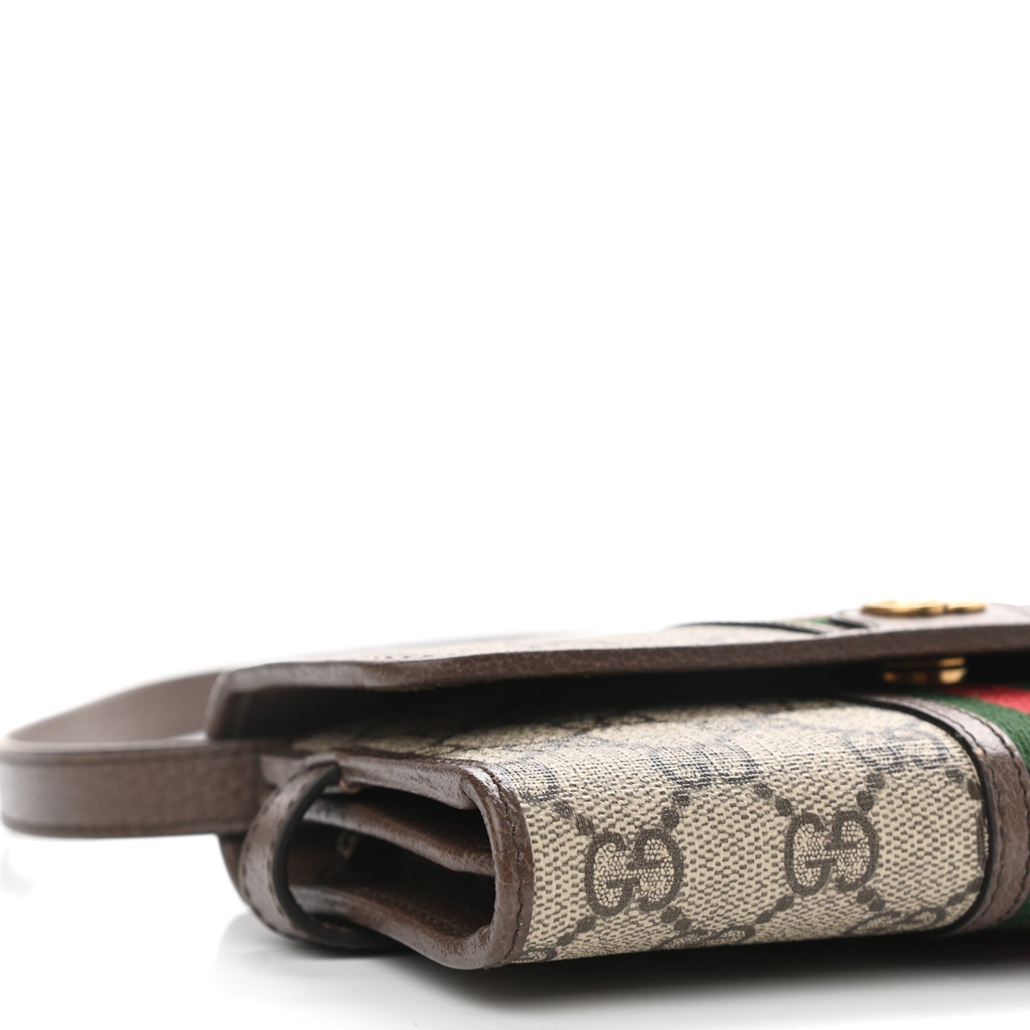 GG Supreme Monogram Web Ophidia Crossbody Wallet Beige New Acero